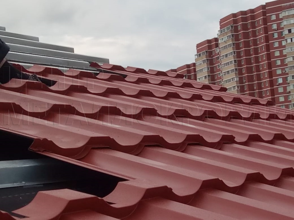 Металлочерепица Геркулес 8004 терракотовый Стальной Бархат от Центра Металлокровли в Рудном Металлочерепица Геркулес 8004 терракотовый Стальной Бархат от Центра Металлокровли в Рудном