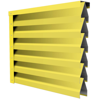 Ламель Реснички RAL1018 Желтый двустороннего забора